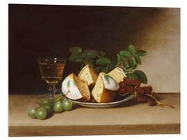 Foam board print Still life with cake