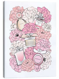 Leinwandbild  Pfingstrosen &amp; Parfums - Martina illustration