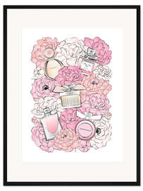 Gerahmter Kunstdruck Pfingstrosen &amp; Parfums