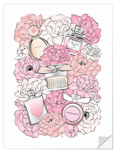 Wall sticker Peonies & perfumes