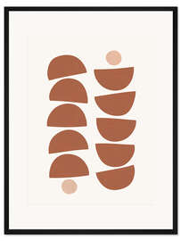Gerahmter Kunstdruck Terracotta-Scherben I