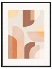 Gerahmter Kunstdruck Retro-Geometrie IV