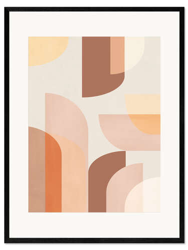 Ingelijste kunstdruk Retro Geometry IV