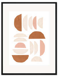 Gerahmter Kunstdruck Terracotta-Scherben II