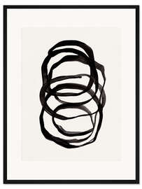Gerahmter Kunstdruck Kreislinien