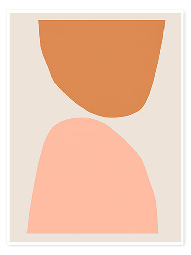 Poster Orangefarbene Formen