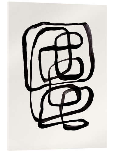 Acrylic print Line-Squares