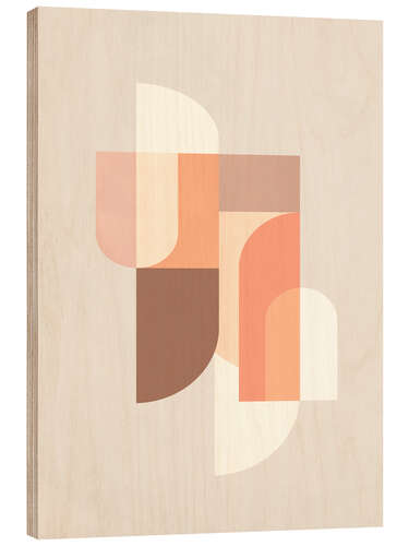 Wood print Retro Geometric I