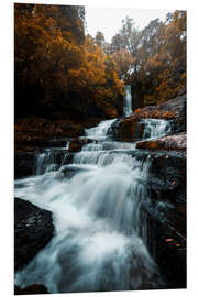 Hartschaumbild Wasserfall im Herbst