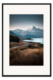 Gerahmter Kunstdruck Mount Cook, Neuseeland