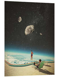 Hartschaumbild Sommer mit der Aussicht auf Asteroiden