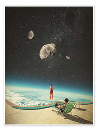 Poster Sommer mit der Aussicht auf Asteroiden