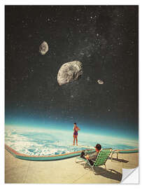 Wandsticker Sommer mit der Aussicht auf Asteroiden