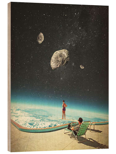 Wood print Summer with a Chance of Asteroids