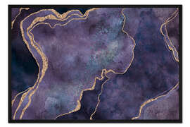 Gerahmter Kunstdruck Ein Traum aus Violett und Gold