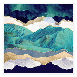 Poster Teal Mountains