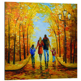 Magnettafel Spaziergang mit der ganzen Familie