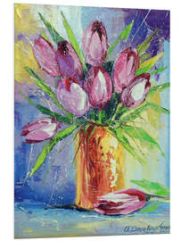 Foam board print Bouquet of tulips