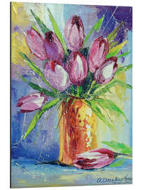 Magnettafel Strauß Tulpen