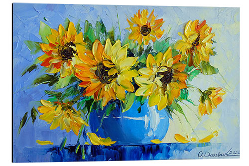 Tableau en aluminium Bouquet de tournesols