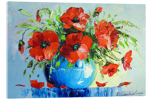 Acrylglas print Bouquet of poppies