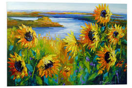 Foam board print Sunflowers on the river