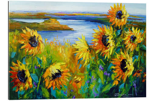 Galleritryck Sunflowers on the river