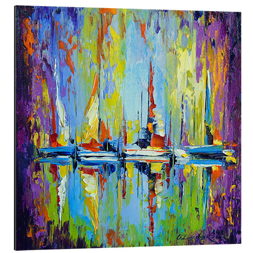 Tableau en aluminium Bateaux à quai