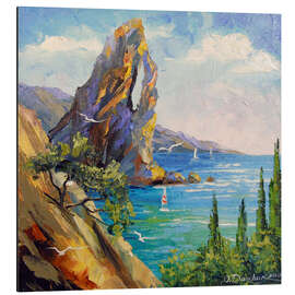 Magnettafel Felsen am Meer