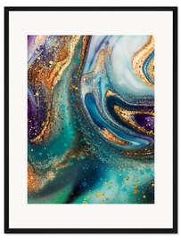 Gerahmter Kunstdruck Fluid Painting III