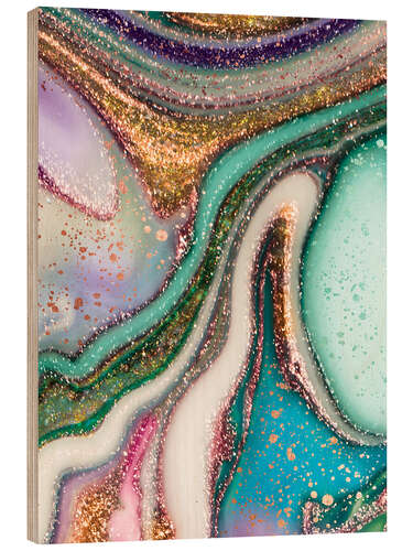 Puutaulu Fluid Painting V