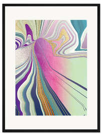 Gerahmter Kunstdruck Fluid Painting VII