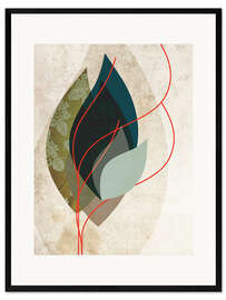 Framed art print Abstract leaves i