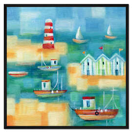 Gerahmter Kunstdruck Küstenlandschaft