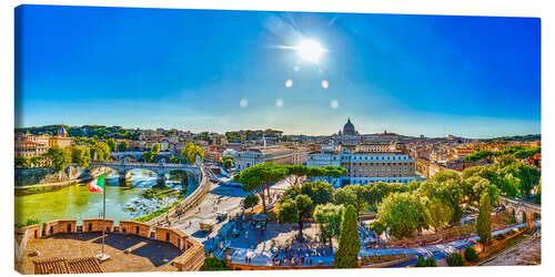 Tableau sur toile Vue depuis le château Saint-Ange, Rome