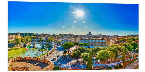 Tableau en PVC Vue depuis le château Saint-Ange, Rome