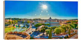 Wood print View from Castel Sant&#039;Angelo, Rome