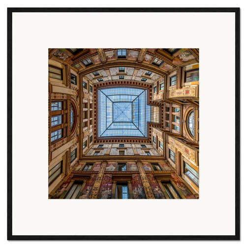 Gerahmter Kunstdruck Innenhof in Rom