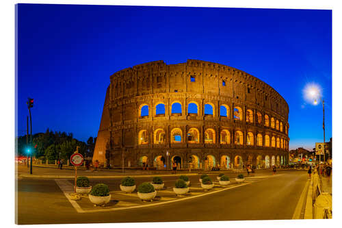 Acrylic print The Colosseum in Rome at night