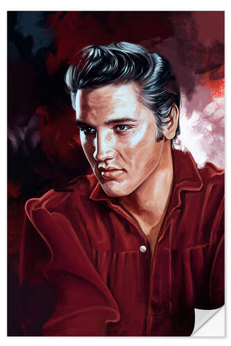 Selvklebende plakat Elvis Presley