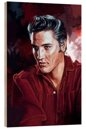 Wood print Elvis Presley