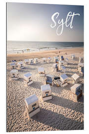 Tableau en plexi-alu Soirée d’été sur la plage de Sylt