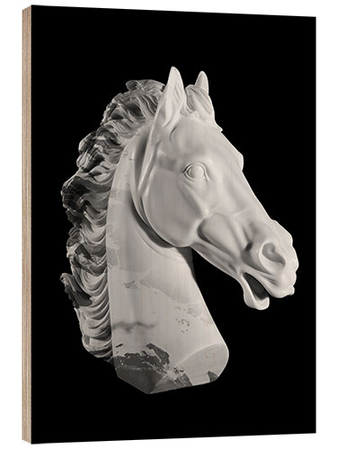 Wood print Horse bust II