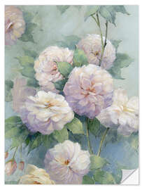 Sticker mural Pivoines blanches