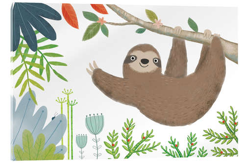 Akrylglastavla Waving sloth