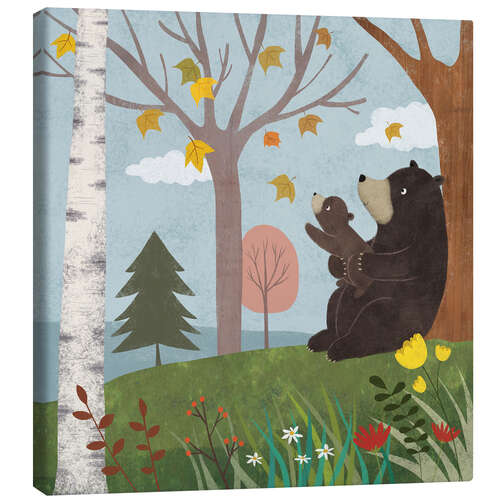 Canvas print Bear autumn