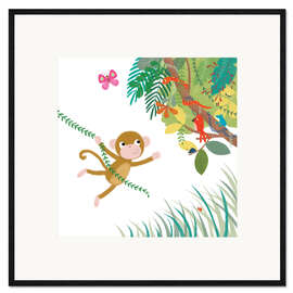 Framed art print Monkey swing