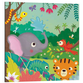 Magnettafel Bunte Dschungeltiere