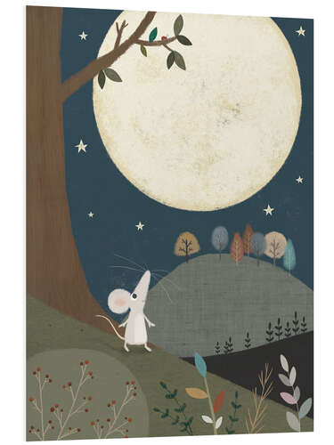 Foam board print The little mouse and the moon