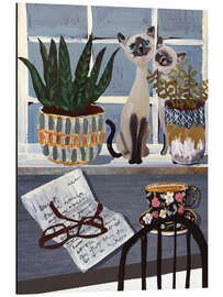 Magnettafel Katzen am Fenster